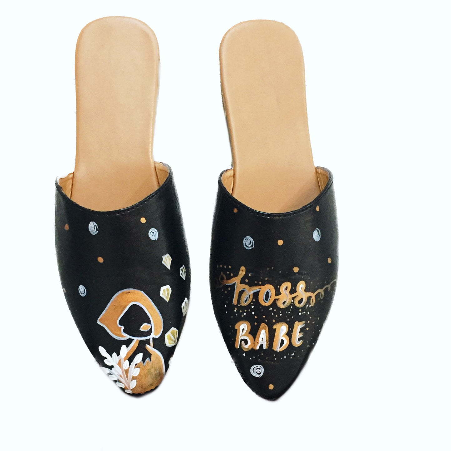 Boss Babe Black Mules