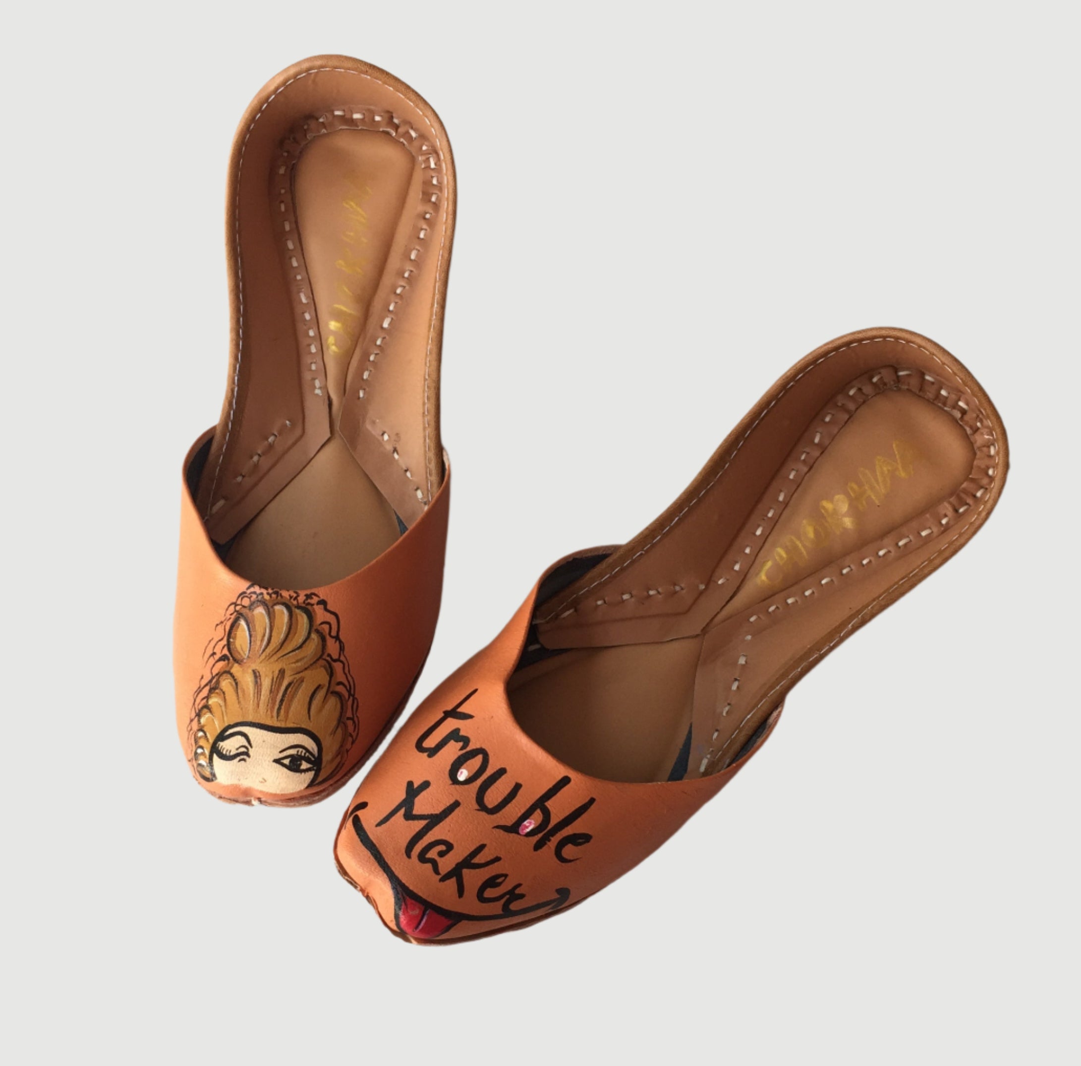 Trouble Maker Juttis Tan